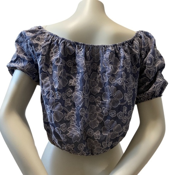 Embroidered crop top - Picture 2 of 2